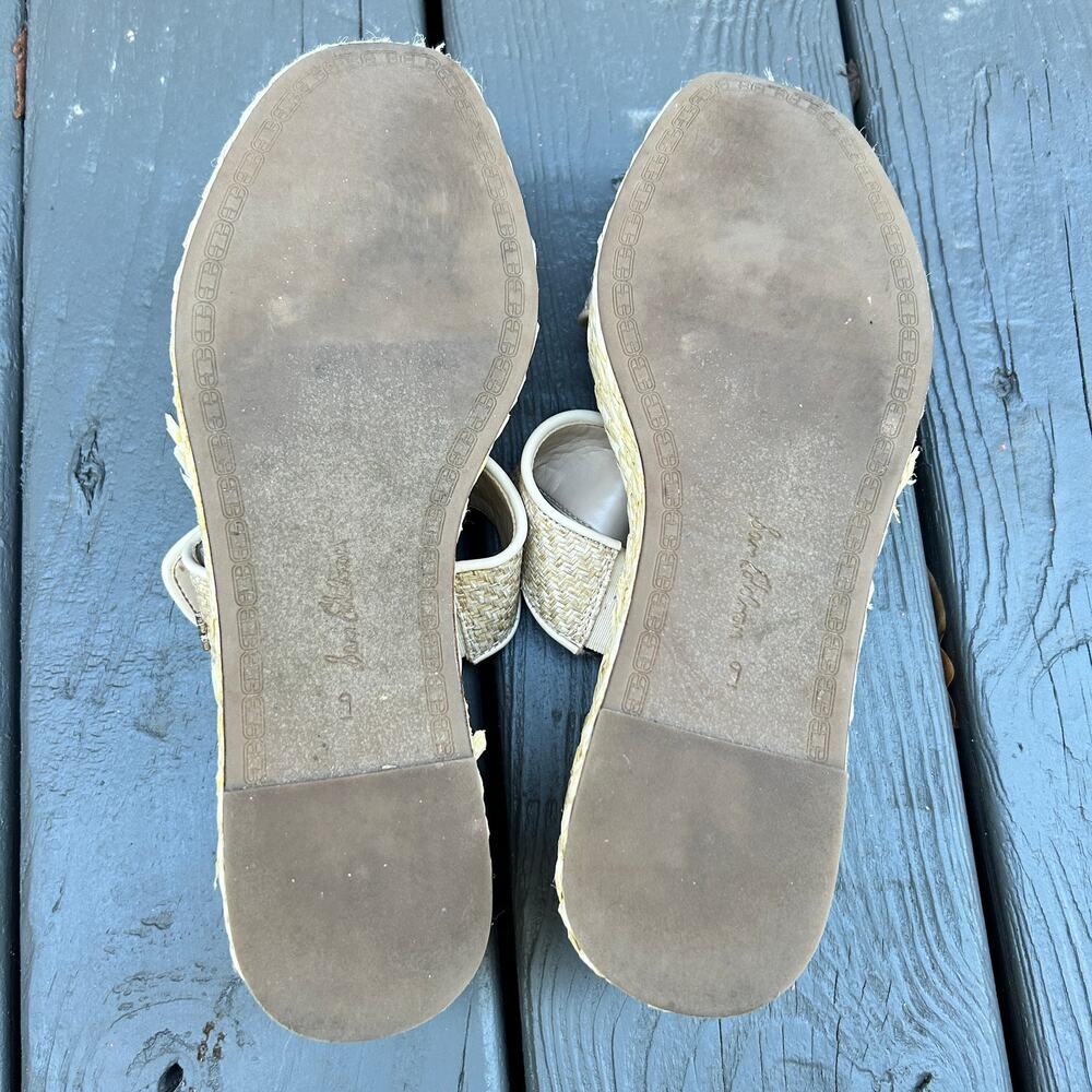 Sam Edelman Chase Platform Sandals Espadrille Raffia Buckle 2.5" heel 9 - Picture 5 of 8